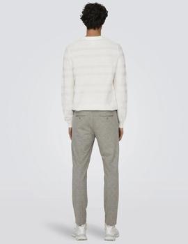 Pantalon Only&Sons Mark Cuadros chinchilla