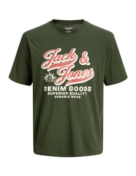 Camiseta Jack&Jones Logo kaki