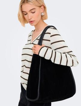 Camiseta Only Fine Punto Rayas beige