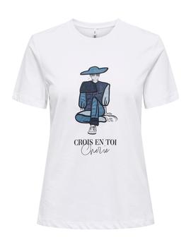 Camiseta Only Emma Mujer blanca
