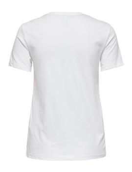 Camiseta Only Texana Sombreros blanca