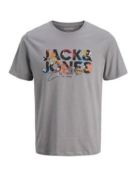 Camiseta Jack&Jones Geplas gris