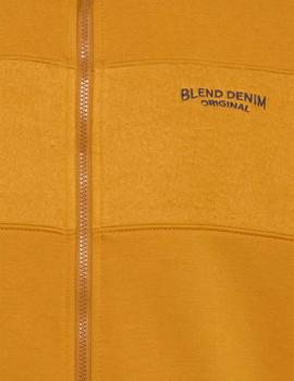 Chaqueta Blend Cremallera mostaza