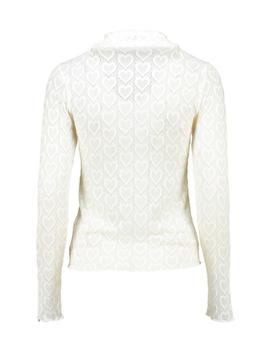 Camiseta Hailys M/L Corazones beige