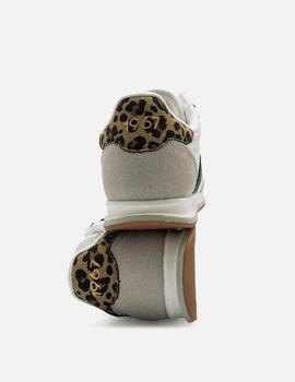 Zapas Mustang Chica blanca/leopardo