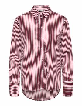 Camisa Only Berit Rayas granate