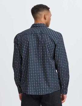 Camisa Blend Cuadrados marina