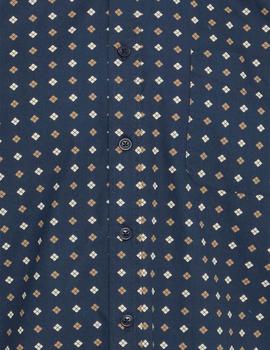 Camisa Blend Cuadrados marina