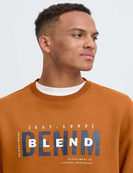 Sudadera Blend Letras camel