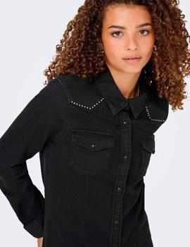 Camisa Only Sasia vaquera negra