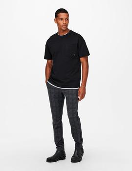 Pantalon Only&Sons Mark Cuadros negro