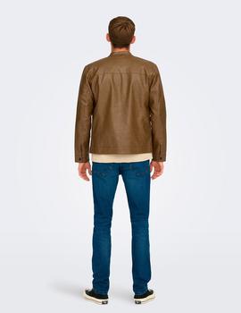 Cazadora Only&Sons Mike PU camel
