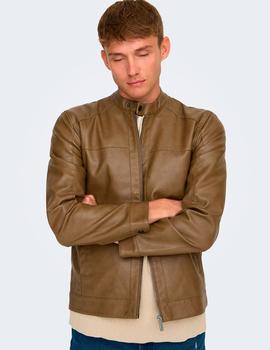 Cazadora Only&Sons Mike PU camel