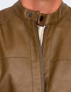 Cazadora Only&Sons Mike PU camel