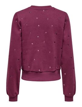 Sudadera Only Atika berenjena