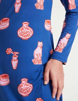 Vestido Compañia Figuras azul