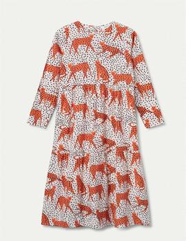 Vestido Compañia Gatos Topitos beige