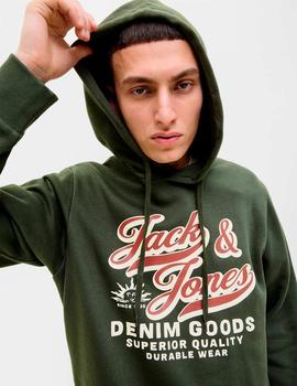 Sudadera Jack&Jones Logo verde