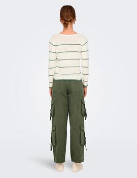 Jersey Only Geena Pico Rayas verdes