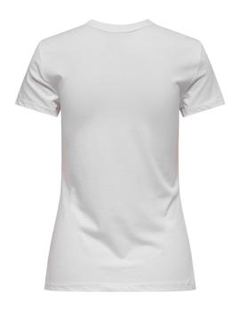 Camiseta Only Baria Dalmata blanca