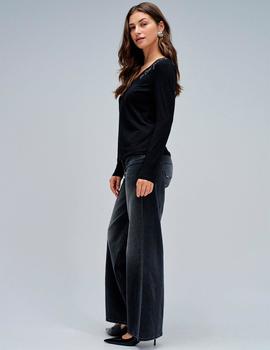 Camiseta Salsa M/L Piedras negra