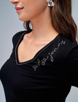 Camiseta Salsa M/L Piedras negra