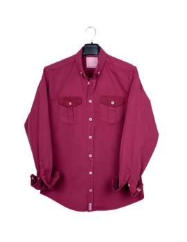 Camisa Yellow Bolsillos tinto