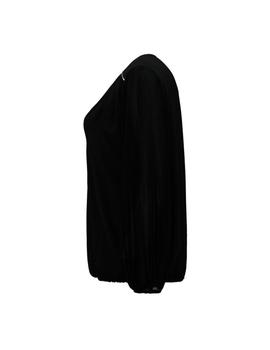 Blusa Zabaione Tiras Doradas negra