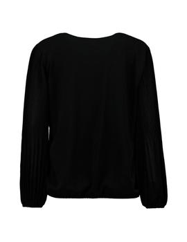 Blusa Zabaione Tiras Doradas negra