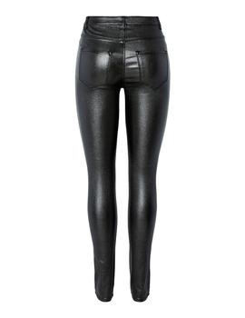 Pantalon Pieces Encerado Glitter negro