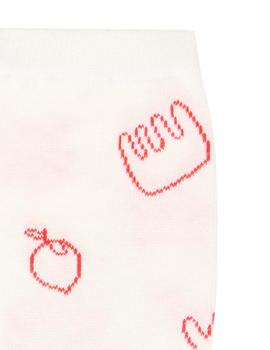 Calcetines Ichi Figuras blanco/rojo