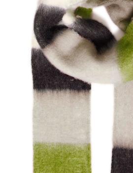 Bufanda Ichi Rayas verde/gris