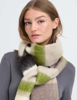 Bufanda Ichi Rayas verde/gris