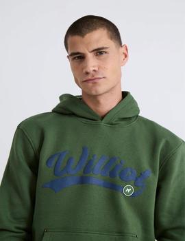 Sudadera Williot Capucha Logo verde