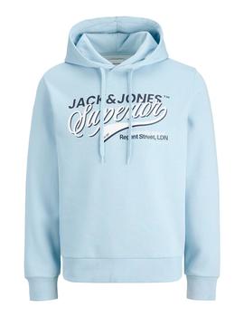 Sudadera Jack&Jones Logo celestial blue