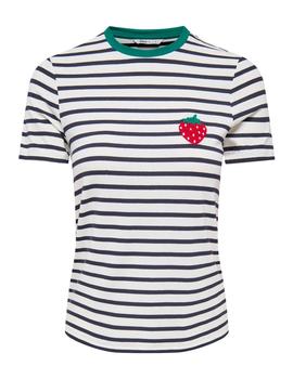Camiseta Only Fresas Rayas