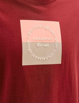 Camiseta Jack&Jones Catskills granate