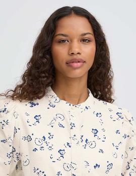 Camisa Ichi Flores beige