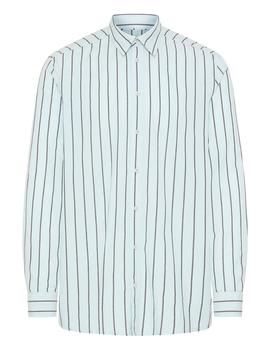 Camisa Blend Rayas aqua