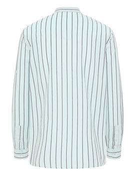 Camisa Blend Rayas aqua