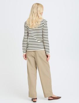 Camiseta B.Young Rayas beige