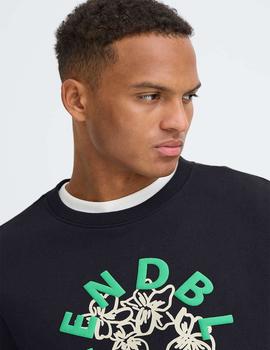 Sudadera Blend Letras Goma negra