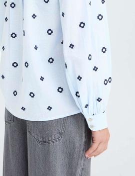 Camisa B.Young Bordados azul