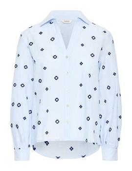 Camisa B.Young Bordados azul