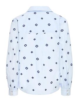 Camisa B.Young Bordados azul