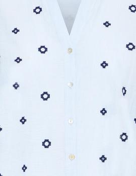 Camisa B.Young Bordados azul