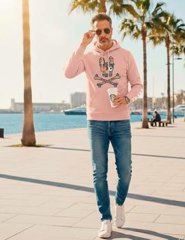 Sudadera Frankie Capucha Print Etnico nude