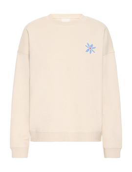 Sudadera Ichi Flor beige