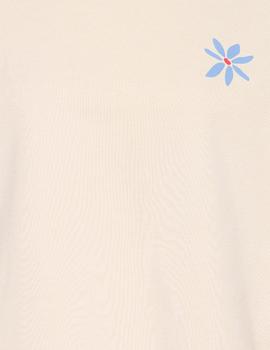 Sudadera Ichi Flor beige
