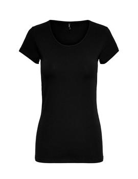 Camiseta only live m/c negra